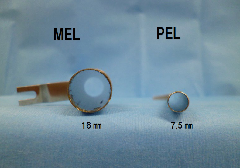 MELとPELのスリーブのサイズ比較